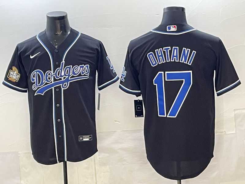 Men 2025 Los Angeles Dodgers #17 Ohtani Black Nike MLB Jersey style 090->los angeles dodgers->MLB Jersey